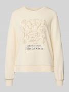 Sweatshirt met labelprint, model 'BANU'