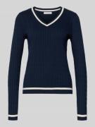 Slim fit shirt met lange mouwen in gebreide look