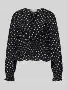 Blouse van pure viscose in wikkellook, model 'Tamona'