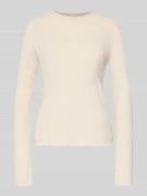 Slim fit shirt met lange mouwen met viscose