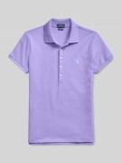 Slim fit poloshirt van katoenmix
