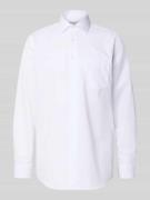 Regular fit zakelijk overhemd van popeline