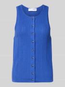 Regular fit gebreide top van viscosemix, model 'TRIXIE'