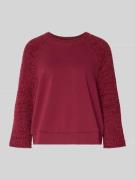 Relaxed fit pullover met tricot