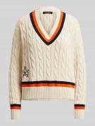 Regular fit gebreide pullover van puur katoen