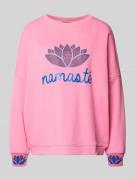 Oversized sweatshirt met ribboorden