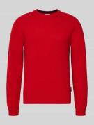 Oversized gebreide pullover met ribboorden