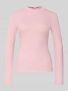 Slim fit shirt met lange mouwen van katoenmix