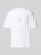 T-shirt met labelprint, model 'Napoka'