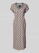 T-shirtjurk in riblook met ronde hals