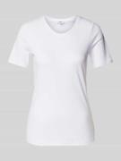 Slim fit T-shirt van puur katoen i interlock-jersey-kwaliteit