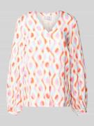 Regular fit blouse met V-hals