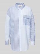 Regular fit overhemdblouse met structuurmotief, model 'Mila'