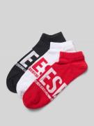 Sneakersokken met labeldetail in een set van 3 paar