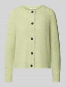 Regular fit gebreid jack van wolmix met alpaca, model 'LULU'