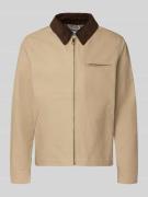 Regular fit jack met platte kraag