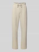 Straight fit sweatpants met elastische band