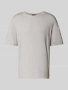 Oversized T-shirt met labelstitching, model 'Casan'
