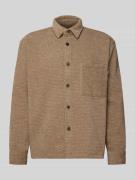 Regular fit vrijetijdsoverhemd met structuurmotief