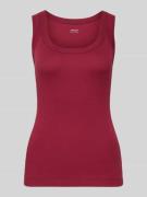 Tanktop met geribde ronde hals