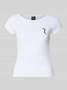 Slim fit T-shirt van katoenmix, model 'C_Etine'