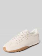 Sneakers van echt leer met logodetail, model 'Bridge'