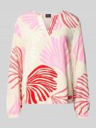 Regular fit blouse met lange mouwen van pure viscose