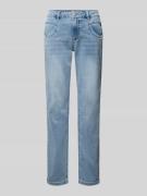 Straight fit jeans met viscose, model 'Anna'