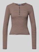 Slim fit shirt met lange mouwen en knoopsluiting