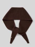 Sjaal in gebreide look met logo-applicatie, model 'Anotti'