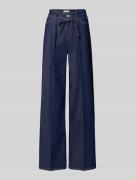 Wide leg jeans met strikceintuur
