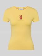 Slim fit T-shirt met logoprint, model 'Sweet'