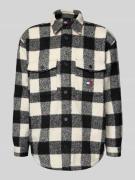 Regular fit overhemdjack met ruitmotief