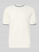 Regular fit T-shirt in gebreide look