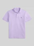 Slim fit poloshirt van katoenmix