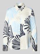 Regular fit overhemdblouse van pure viscose