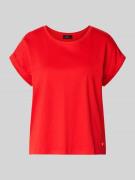 Relaxed fit T-shirt met logo-applicatie, model 'Pima'