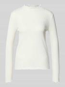 Shirt met lange mouwen en opstaande kraag, model 'Sivi'