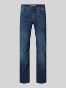 Straight fit jeans van katoenmix