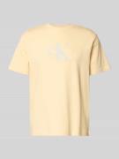 T-shirt met labelprint en ronde hals