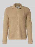 Regular fit gebreid jack van puur katoen