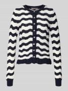 Gebreid jack met ronde hals en knoopsluiting