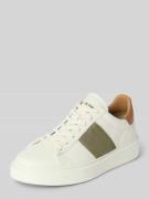 Sneakers van leer met vetersluiting