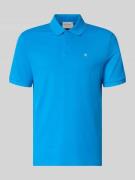 Straight fit poloshirt met labelstitching