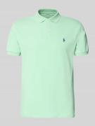 Slim fit poloshirt van katoenmix