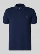 Slim fit poloshirt van katoenmix