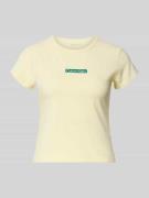 T-shirt met ronde hals en labelprint