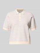 Gebreid shirt van viscosemix met polokraag
