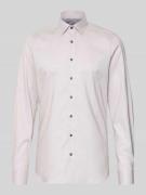 Body fit zakelijk overhemd met kentkraag