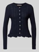 Gebreid jack met ronde hals en golvende zoom